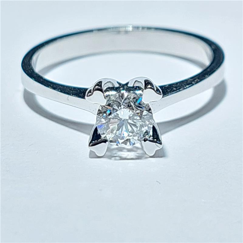 0,50 Карат Бриллиант 18 K Белое Золото Кольцо 3,14 гр