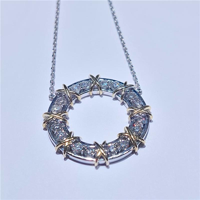 1.18 Карат Бриллиант 18 K Gold Ожерелье 11.74 гр