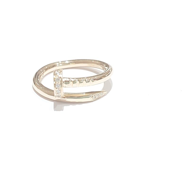 0.15 Карат Бриллиант 18 K Желтое Золото Кольцо 7.04 гр