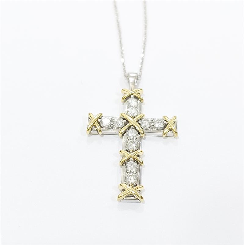 1.05 Карат Бриллиант 18 K Gold Ожерелье 10.50 гр