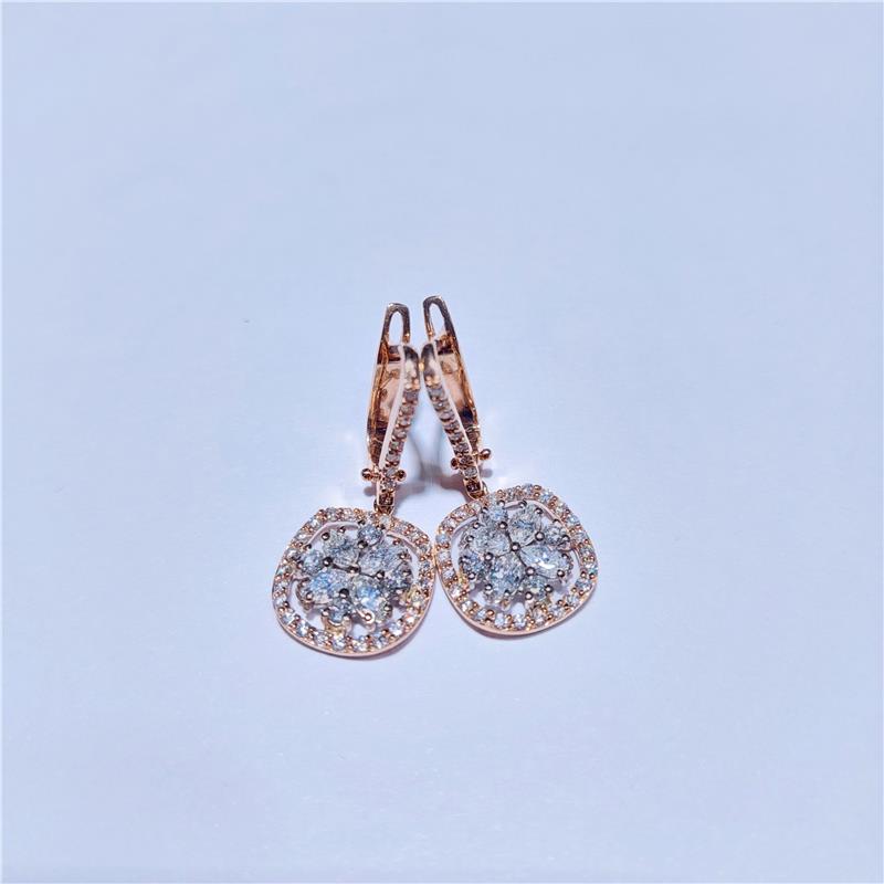 1,76 Карат Бриллиант 14 K Gold Серьги 4,81 гр