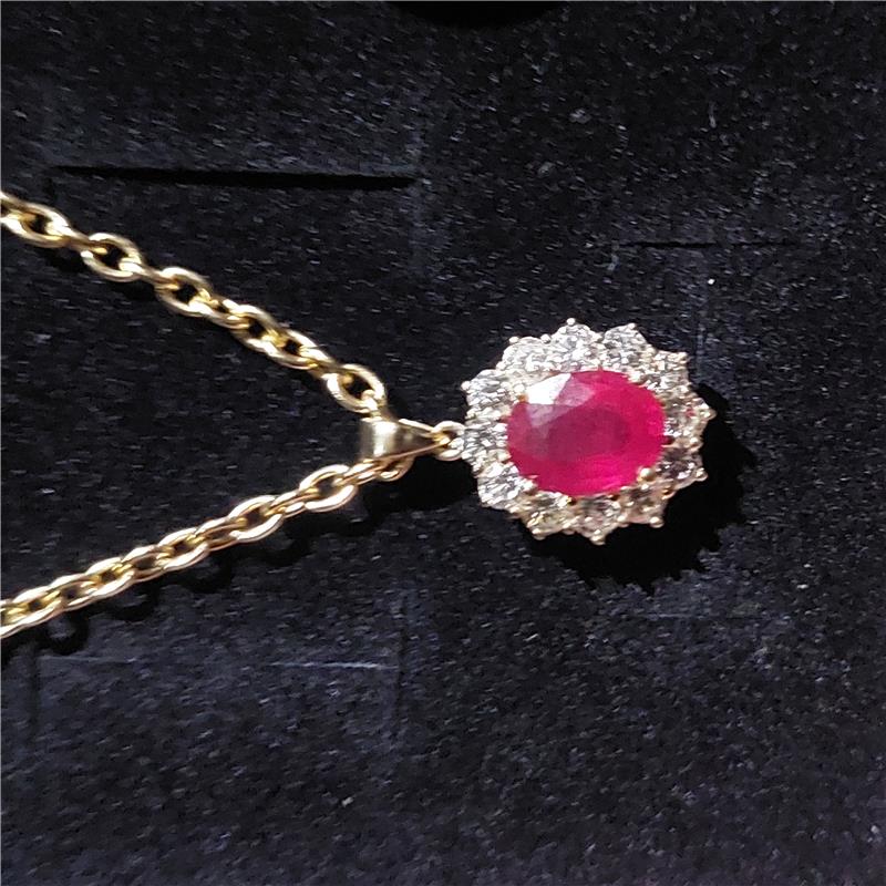 1.05 Карат Бриллиант 18 K Желтое Золото Ожерелье 14.97 гр