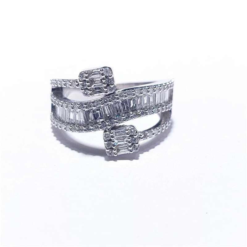 1.20 Карат Бриллиант 18 K Белое Золото Кольцо 6.71 гр