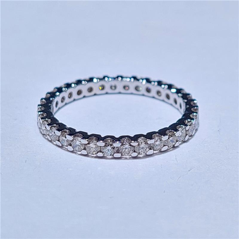 0.93 Карат Бриллиант 18 K Белое Золото Кольцо 1.96 гр