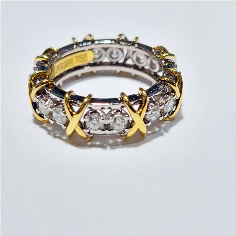 1.12 Карат Бриллиант 18 K Gold Кольцо 7.19 гр
