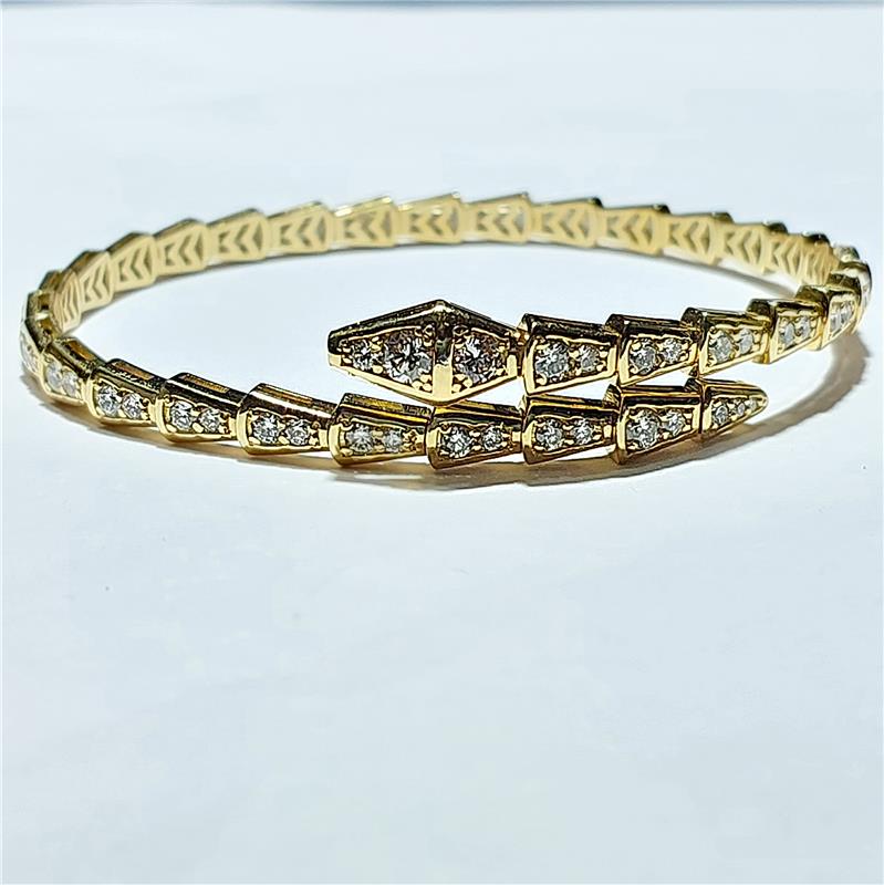 2.59 ct Diamond 18 K Yellow Gold Bracelet 19.13 gr