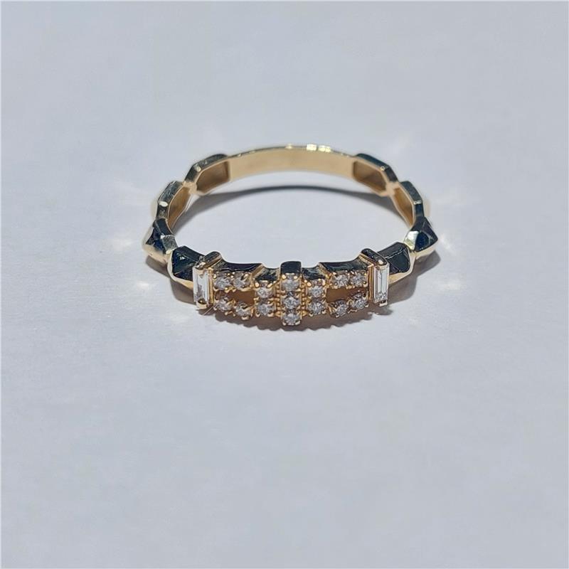 0,17 Карат Бриллиант 22 K Белое Золото Кольцо 1,85 гр