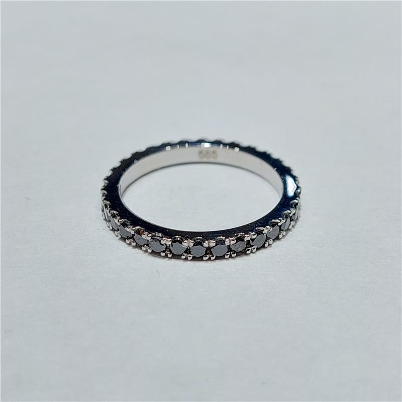 0,71 Карат Бриллиант 14 K Белое Золото Кольцо 1,89 гр