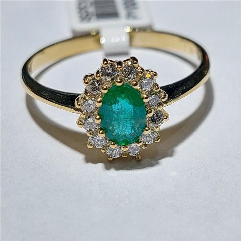 0,30 Карат Бриллиант 14 K Gold Кольцо 2,21 гр