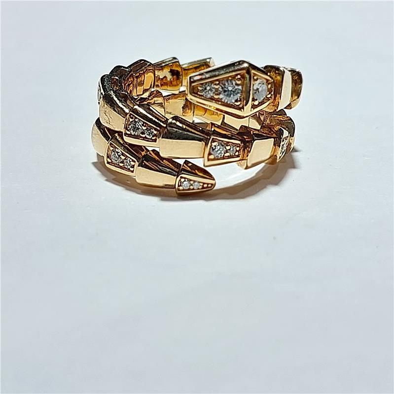 0.72 Карат Бриллиант 18 K Розовое Золото Кольцо 15.28 гр