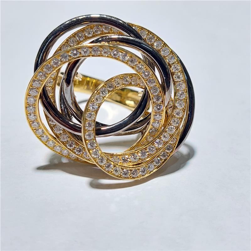 1,88 Карат Бриллиант 18 K Gold Кольцо 15,33 гр