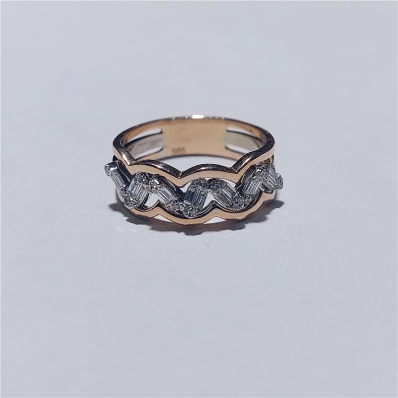 0,29 Карат Бриллиант 14 K Gold Кольцо 4,02 гр