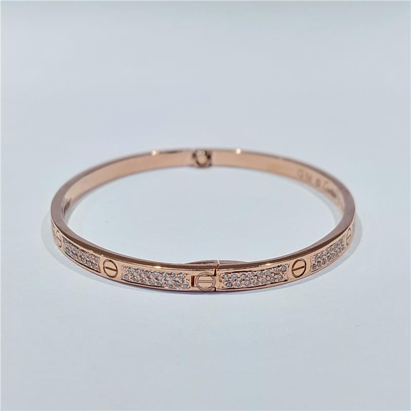 0,99 ct Diamond 18 K Rose Gold Bracelet 18,84 gr