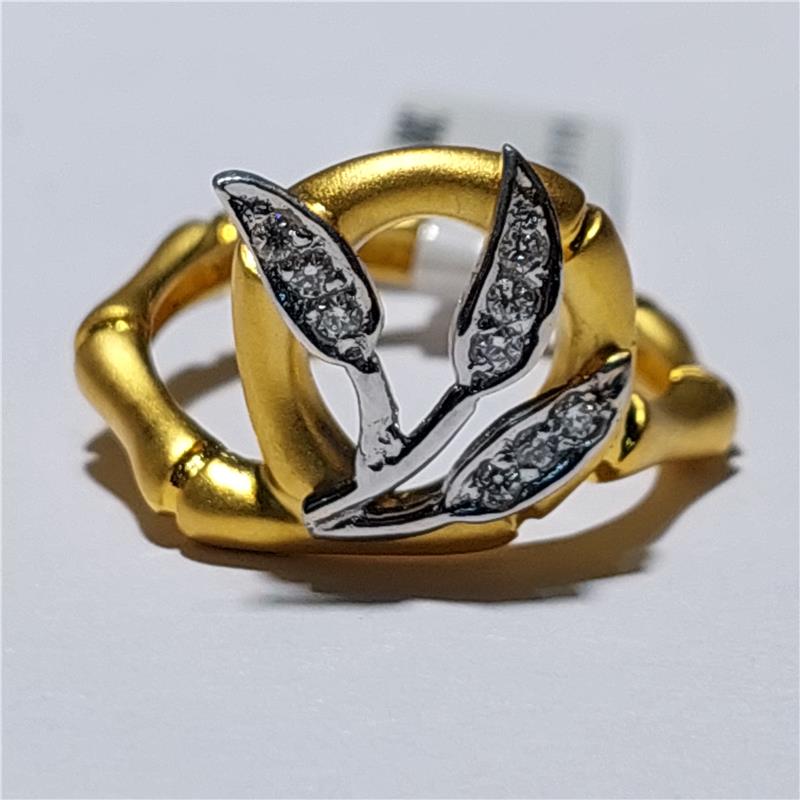 0,14 Карат Бриллиант 14 K Gold Кольцо 5,30 гр