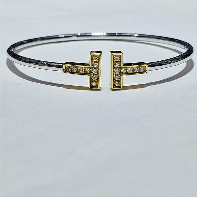 0.18 ct Diamond 18 K Gold Bracelet 10.88 gr