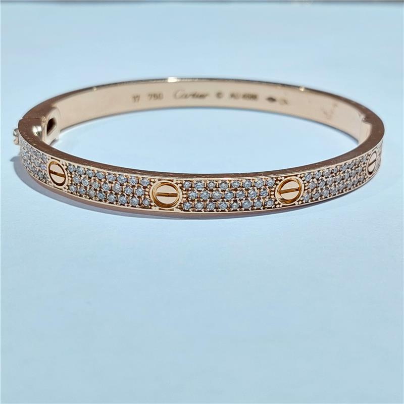 3.24 ct Diamond 18 K Rose Gold Bracelet 30.10 gr