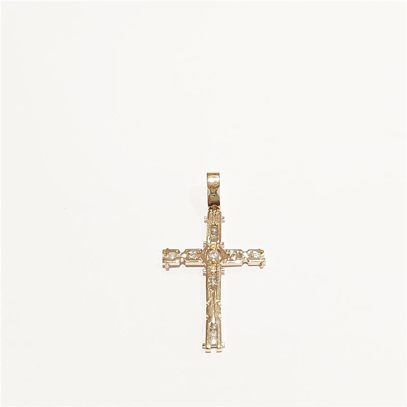 0.28 Карат Бриллиант 14 K Желтое Золото Ожерелье 3.60 гр