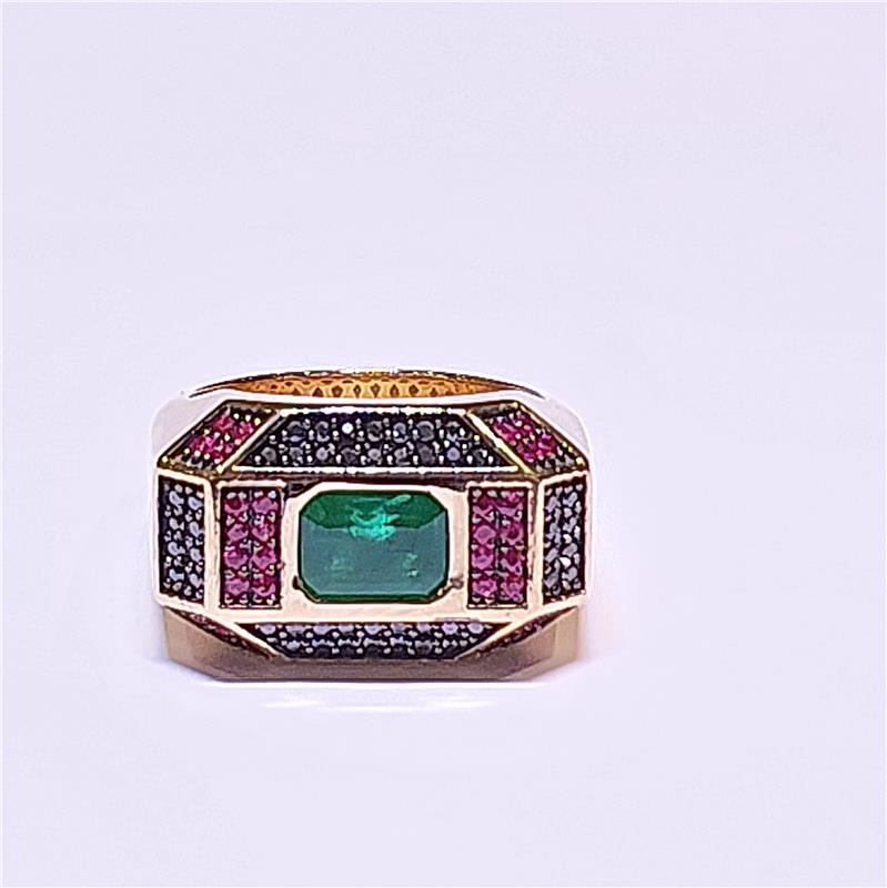 0.45 Карат Бриллиант 18 K Розовое Золото Кольцо 15.67 гр