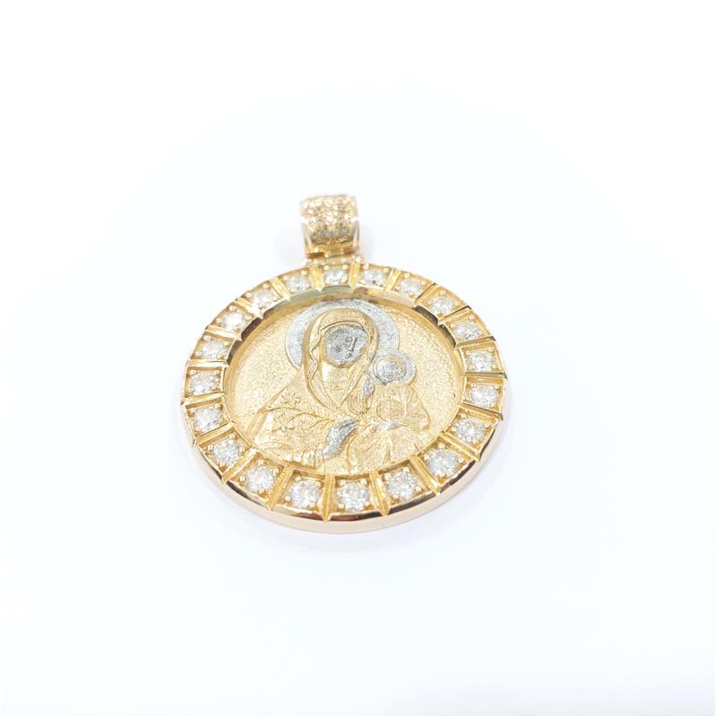 4.88 Карат Бриллиант 14 K Желтое Золото Ожерелье 48.90 гр