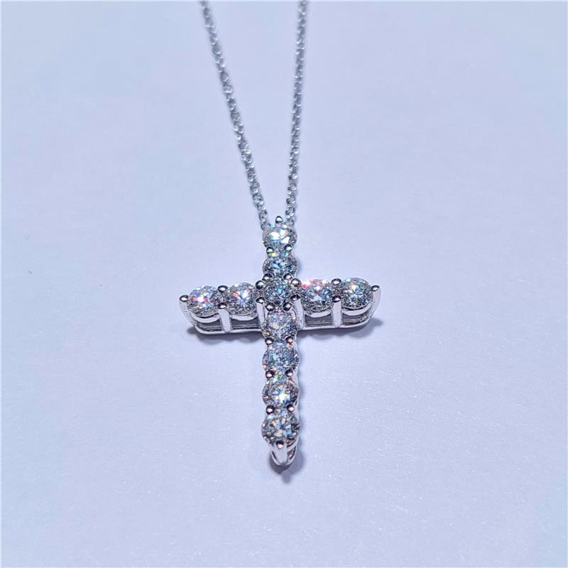 0,57 Карат Бриллиант 18 K Белое Золото Ожерелье 2,72 гр