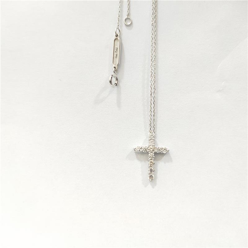 0.55 Карат Бриллиант 18 K Gold Ожерелье 2.58 гр