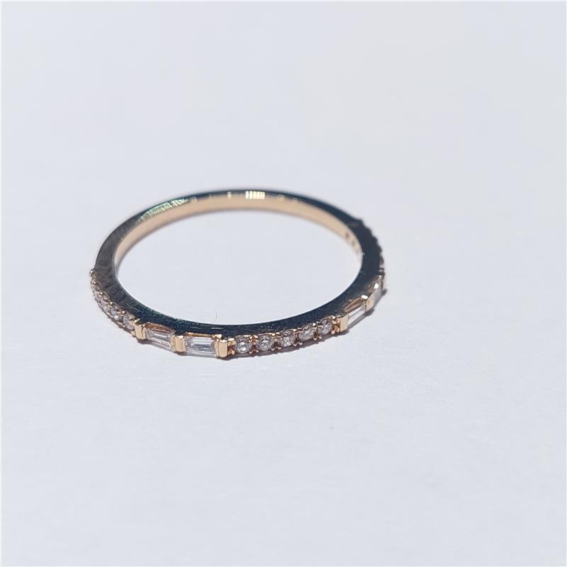 0,20 Карат Бриллиант 14 K Желтое Золото Кольцо 1,30 гр