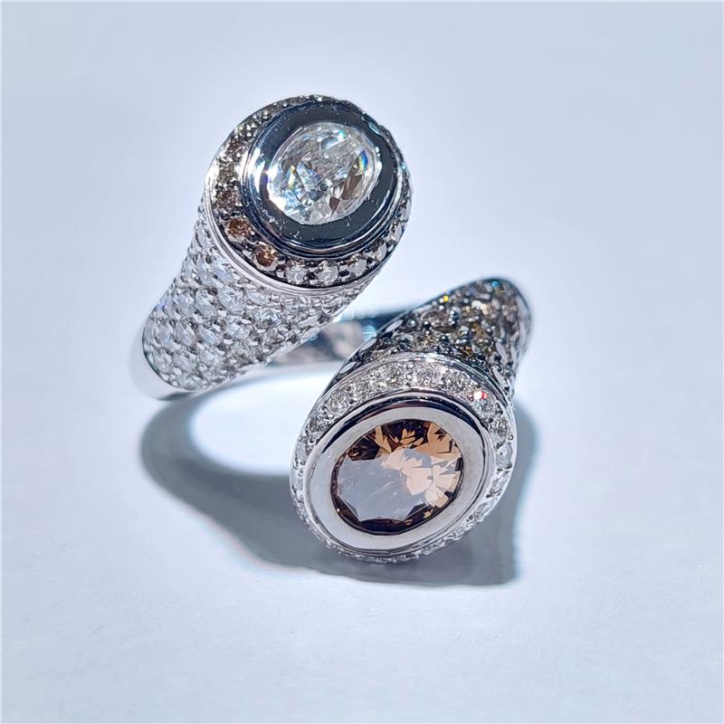 4,18 Карат Бриллиант 18 K Белое Золото Кольцо 14,56 гр