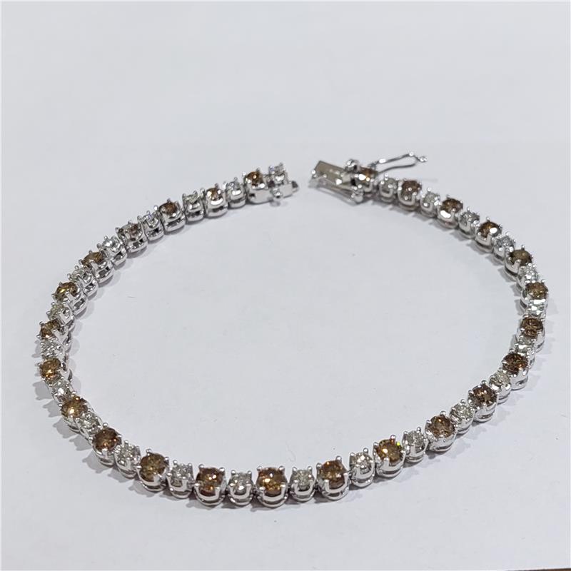 4,50 ct Diamond 18 K White Gold Bracelet 12,43 gr