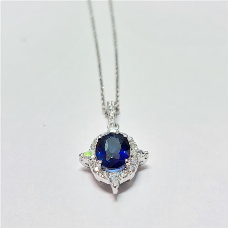 0.37 Карат Бриллиант 14 K Белое Золото Ожерелье 2.76 гр