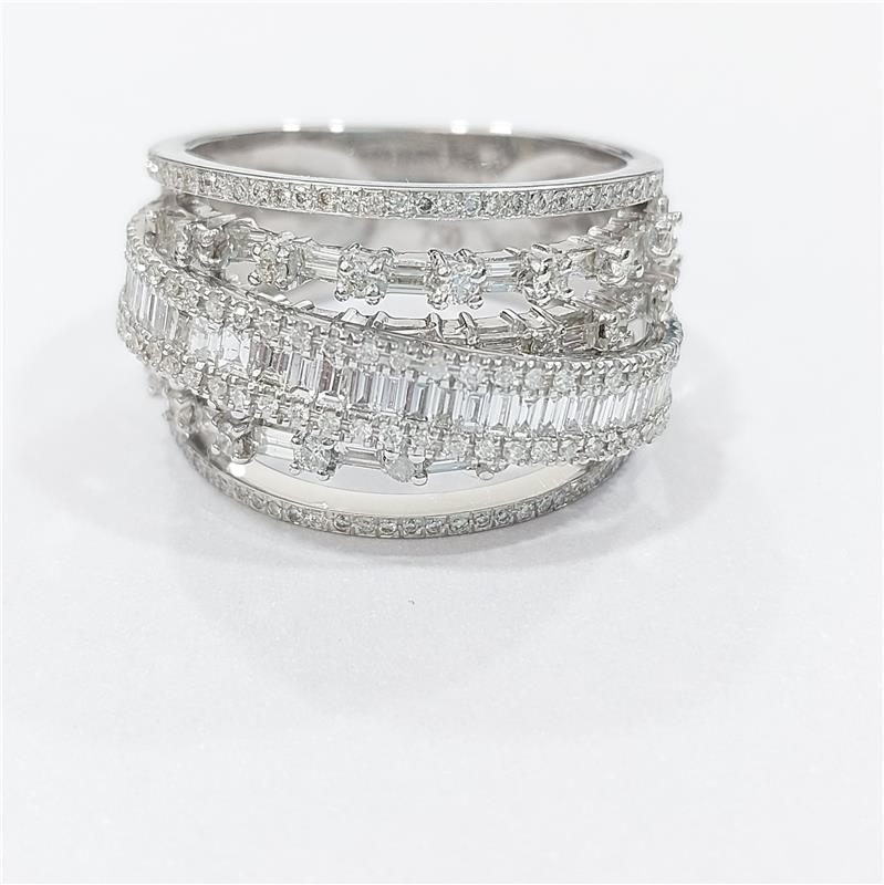 3.20  Карат Бриллиант 18 K Белое Золото Кольцо 20.03 гр