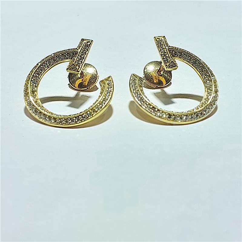 1.22 Карат Бриллиант 18 K Желтое Золото Серьги 6.85 гр