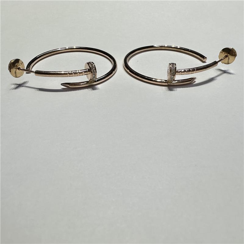 0.26 Карат Бриллиант 14 K Розовое Золото Серьги 14.35 гр