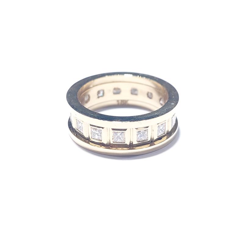 1.06 Карат Бриллиант 18 K Желтое Золото Кольцо 8.49 гр