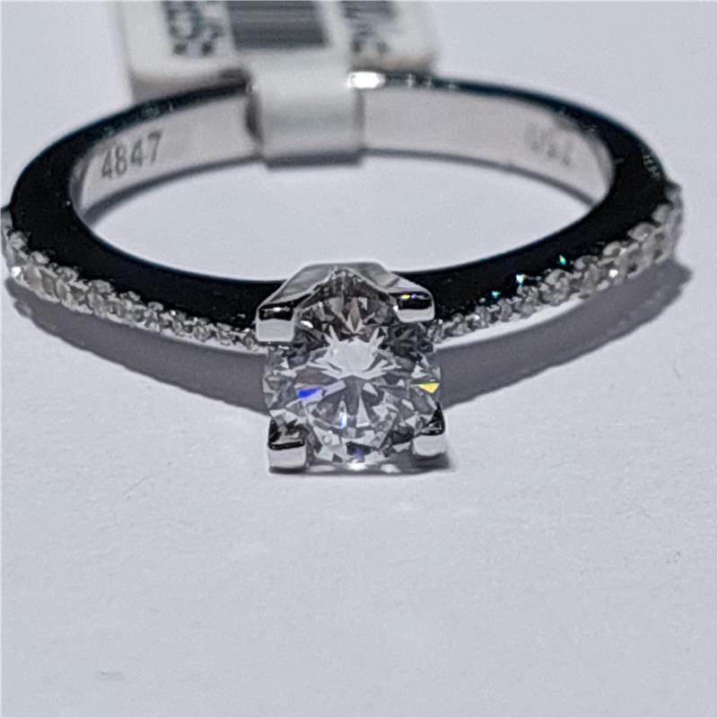 0,61 Карат Бриллиант 18 K Белое Золото Кольцо 2,91 гр