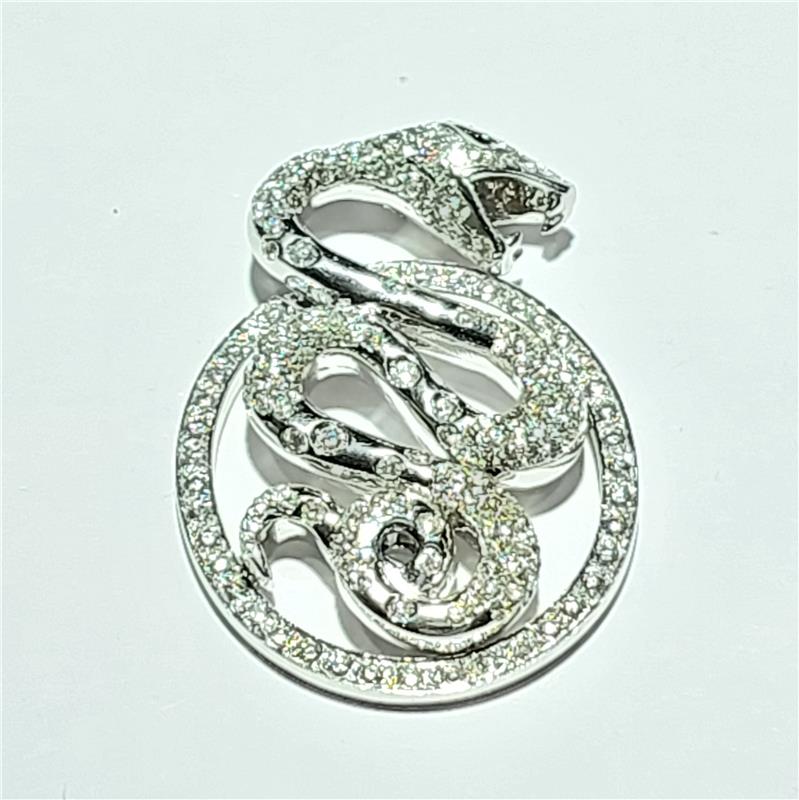 2.91 Карат Бриллиант 18 K Белое Золото Ожерелье 20.23 гр