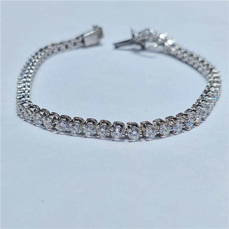 5 ct Diamond 14 K White Gold Bracelet 11,63 gr