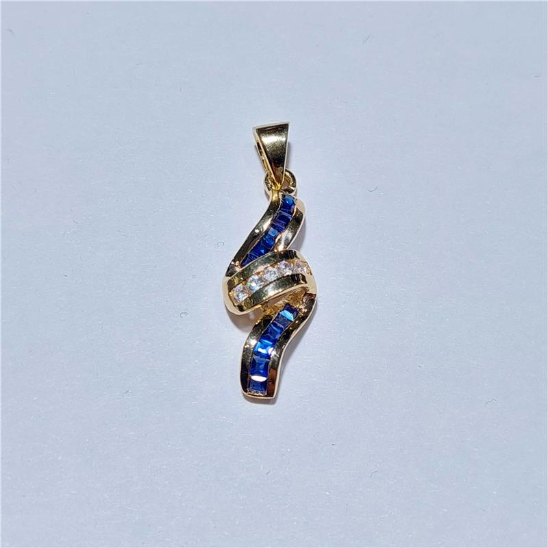 0,15 Карат Бриллиант 18 K Желтое Золото Ожерелье 3,06 гр