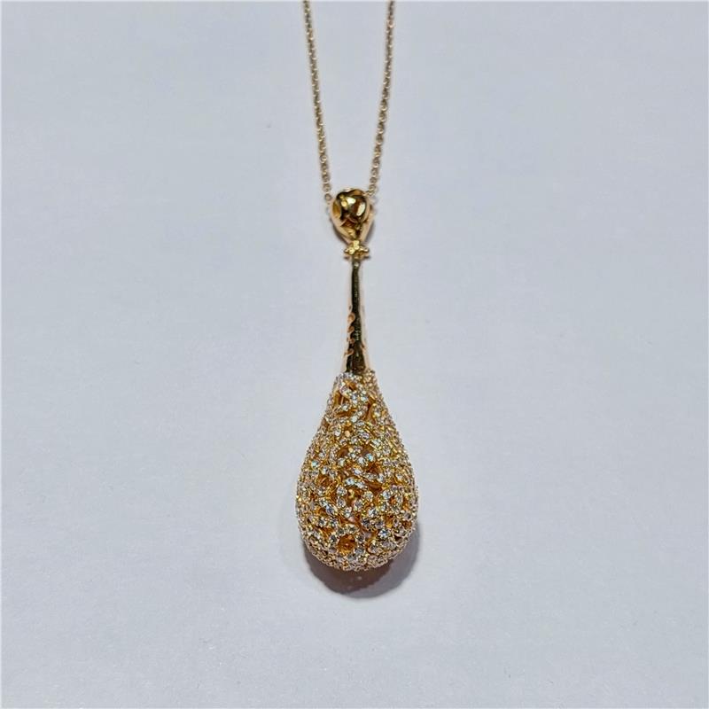 8,16 Карат Бриллиант 18 K Розовое Золото Ожерелье 8,16 гр