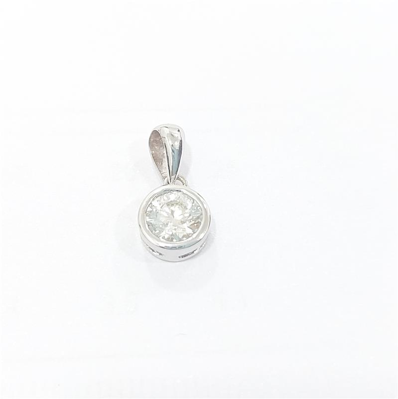 0,70 Карат Бриллиант 18 K Белое Золото Ожерелье 1,30 гр