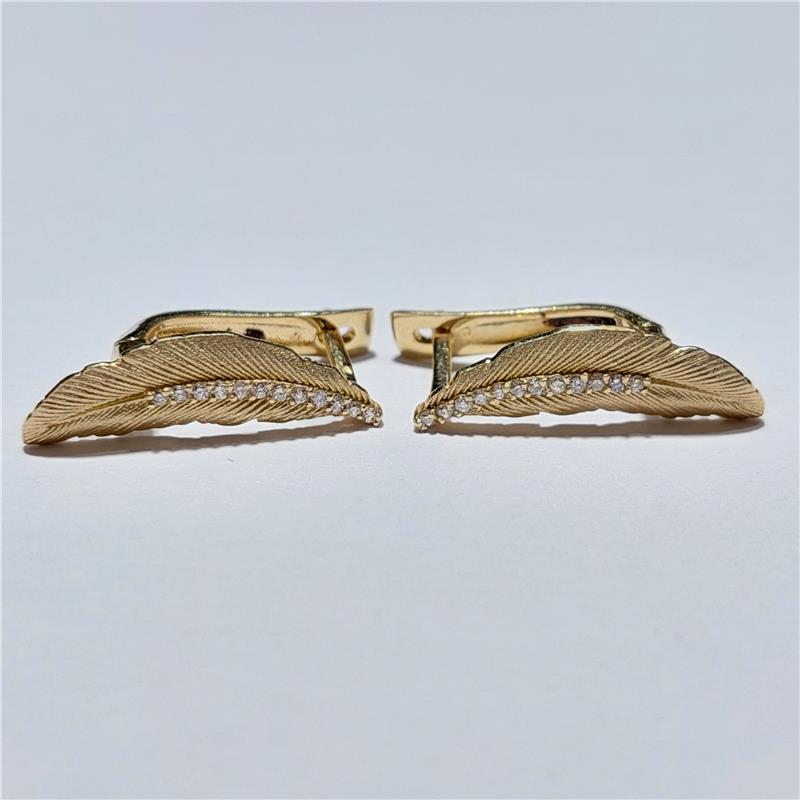 0.18 Карат Бриллиант 14 K Желтое Золото Кольцо 3.54 гр