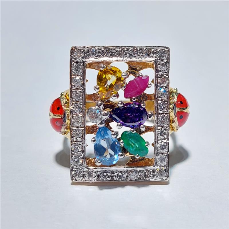 0,50 Карат Бриллиант 14 K Gold Кольцо 7,69 гр