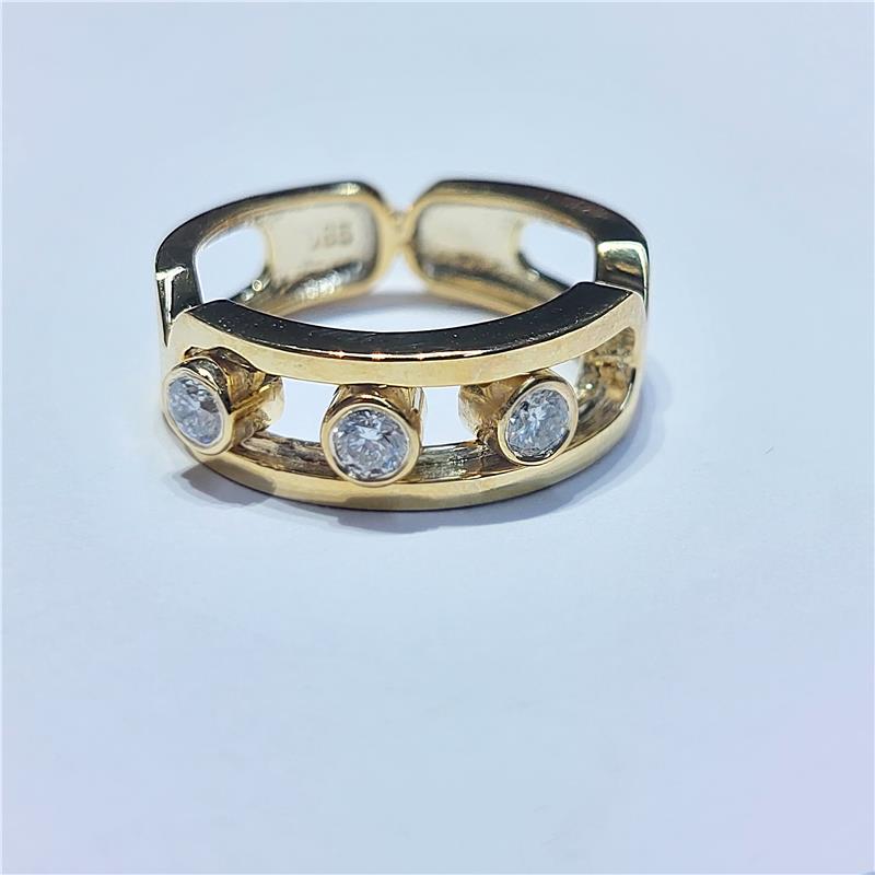 0.36 Карат Бриллиант 14 K Gold Кольцо 6.28 гр