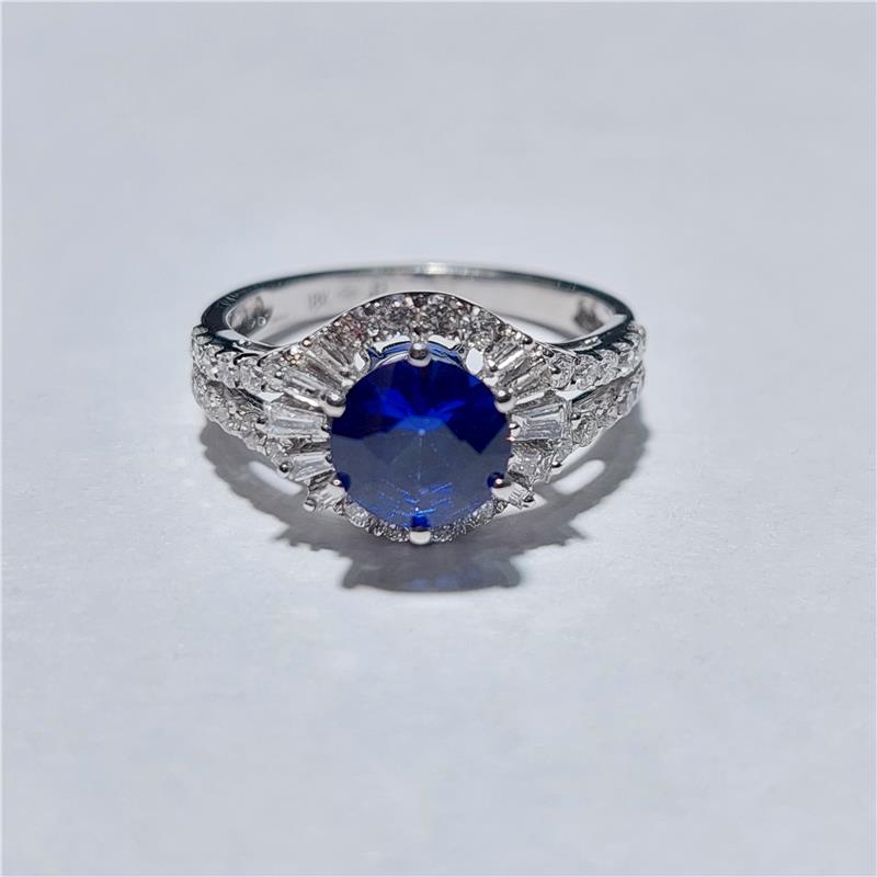 0,62 Карат Бриллиант 18 K Белое Золото Кольцо 3,38 гр