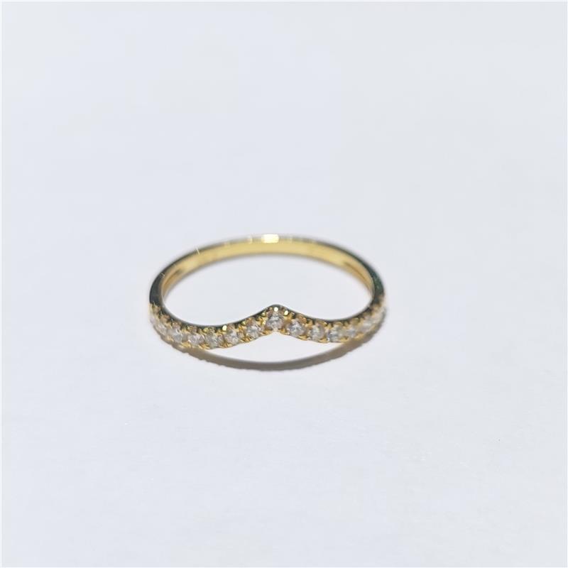 0,26 Карат Бриллиант 18 K Желтое Золото Кольцо 1,15 гр