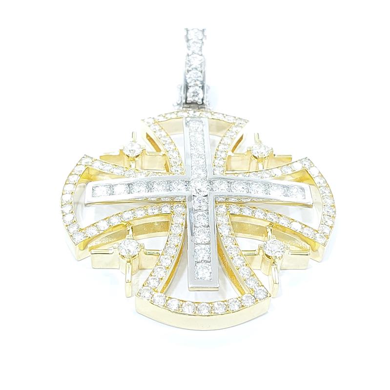 20.45 Карат Бриллиант 14 K Gold Ожерелье 103 гр