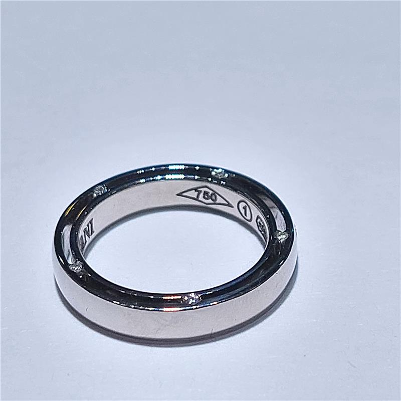 0.07 Карат Бриллиант 18 K Белое Золото Кольцо 5.05 гр