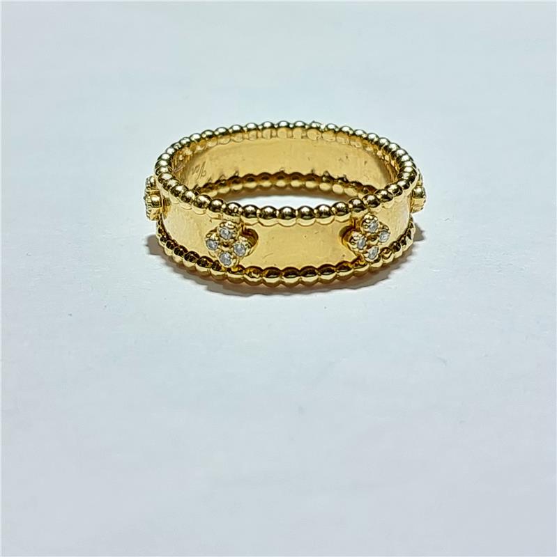 0.15 Карат Бриллиант 18 K Желтое Золото Кольцо 5.07 гр