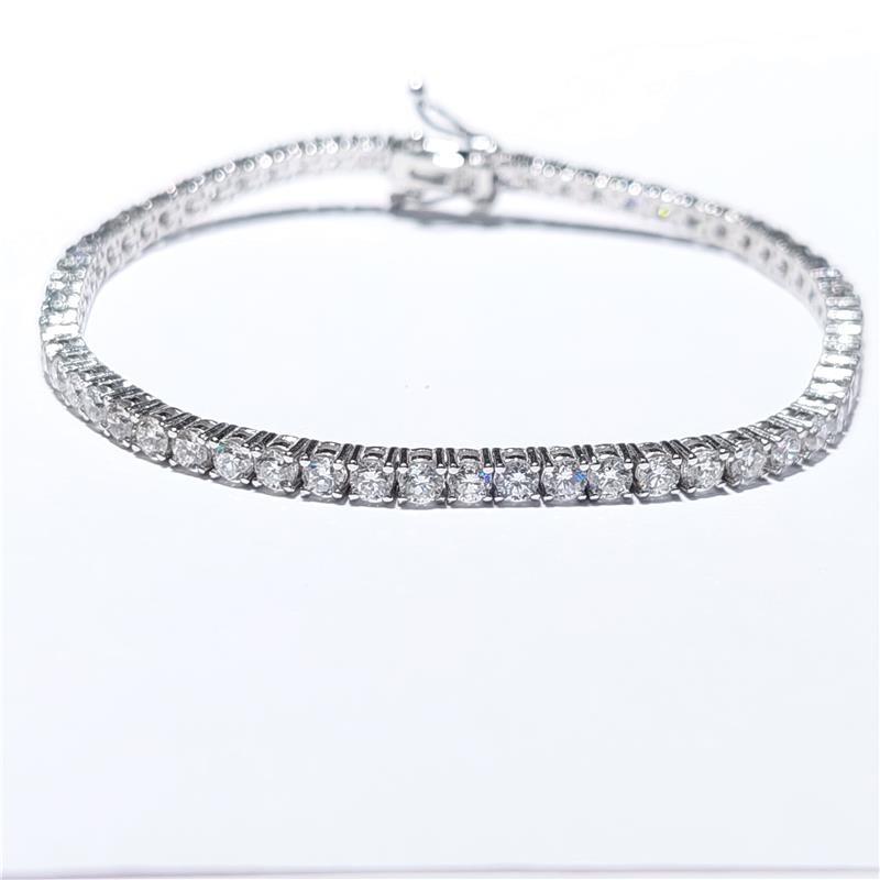 4.15 ct Diamond 18 K White Gold Bracelet 9.12 gr