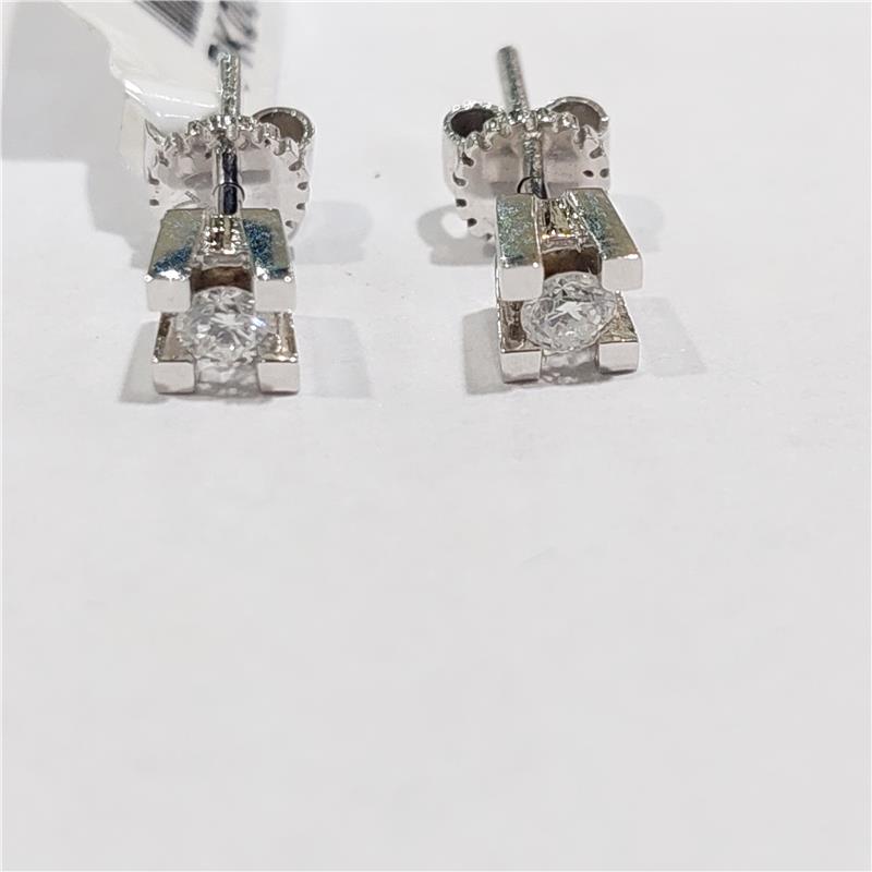 0,20 Карат Бриллиант 18 K Белое Золото Серьги 1,83 гр