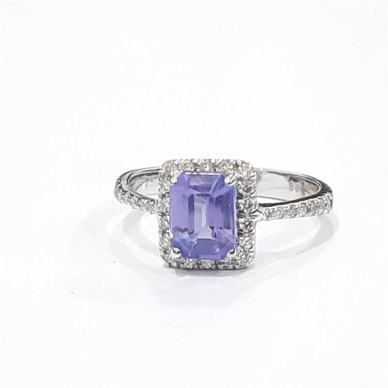 0.33 Карат Бриллиант 18 K Белое Золото Кольцо 3.20 гр